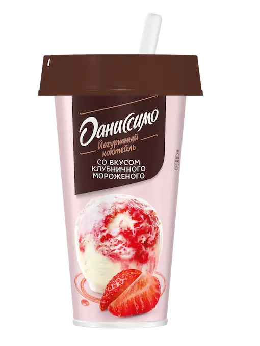 Йогуртный коктейль Даниссимо Со вкусом клубничного мороженого Жиры 2,6 г, фото 4 Йогуртный коктейль Даниссимо Со вкусом клубничного мороженого Масса нетто 190 г, фото 4