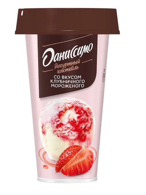 Йогуртный коктейль Даниссимо Со вкусом клубничного мороженого Жиры 2,6 г, фото 3 Йогуртный коктейль Даниссимо Со вкусом клубничного мороженого Масса нетто 190 г, фото 3